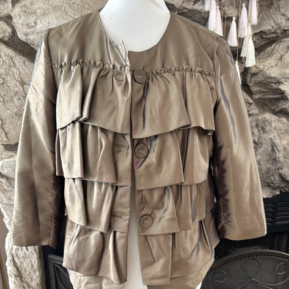 Elegant Tiered Brown Jacket